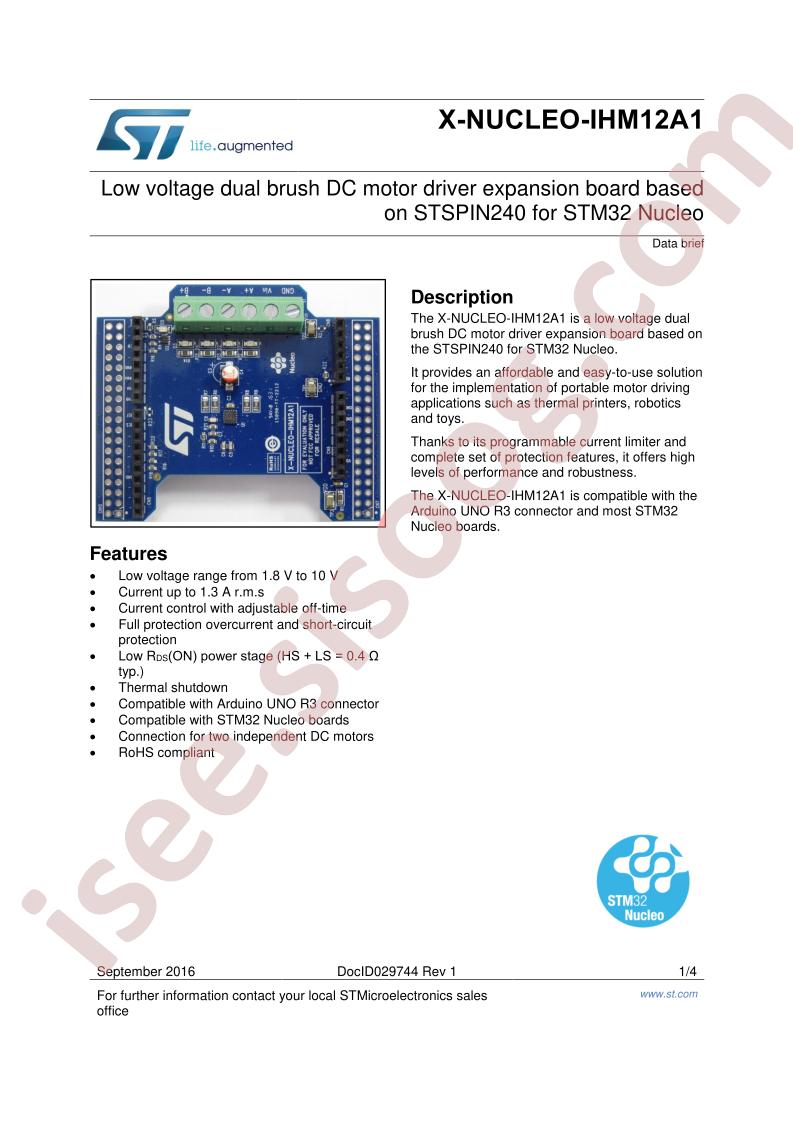 X-NUCLEO-IHM12A1 Brief