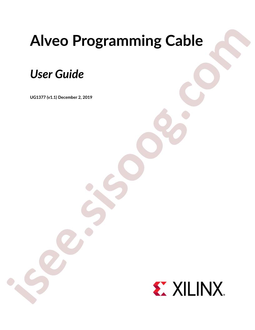 Alveo Programming Cable Guide