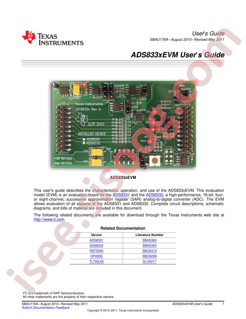 ADS833xEVM User Guide