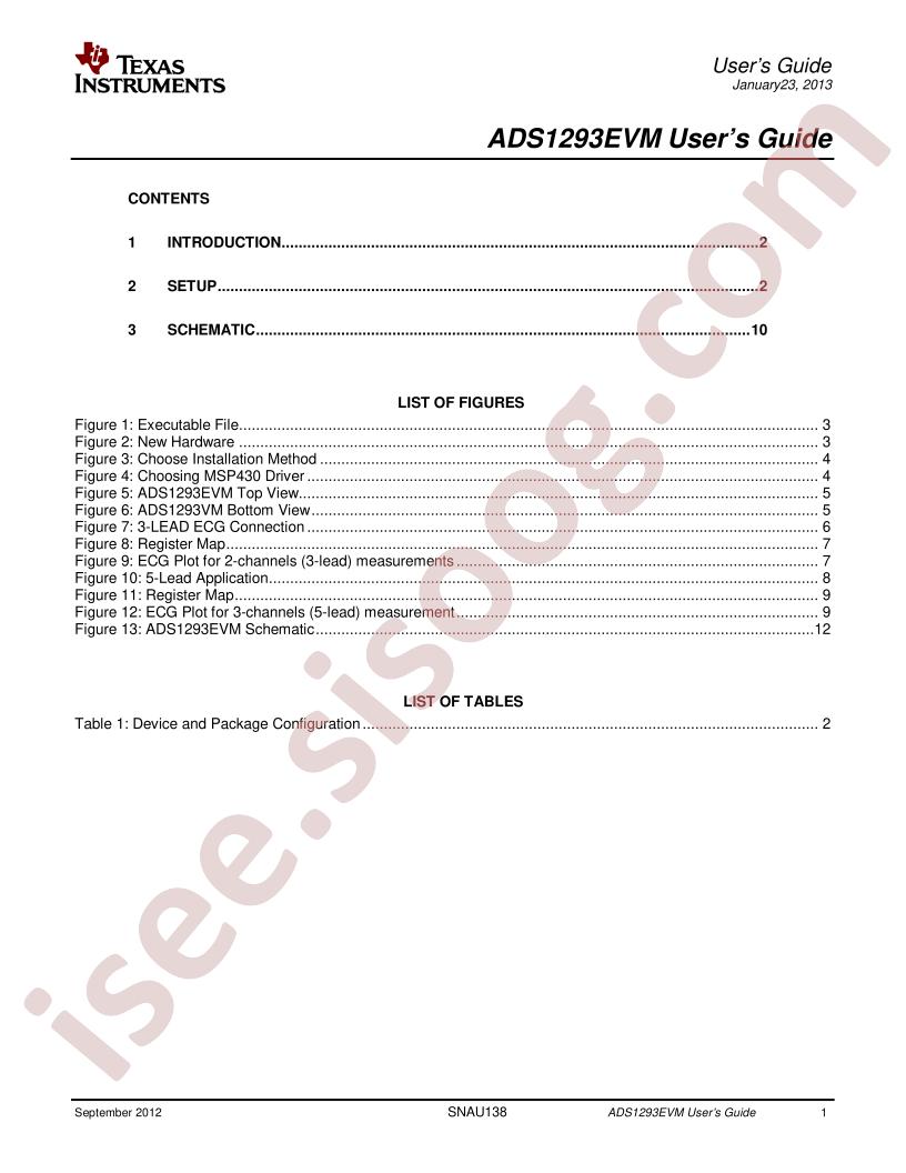 ADS1293EVM User Guide