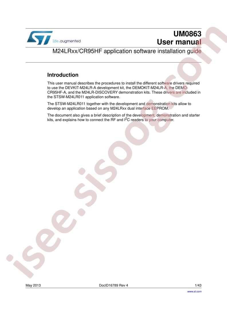 M24LR64-R Tool Driver Install Guide