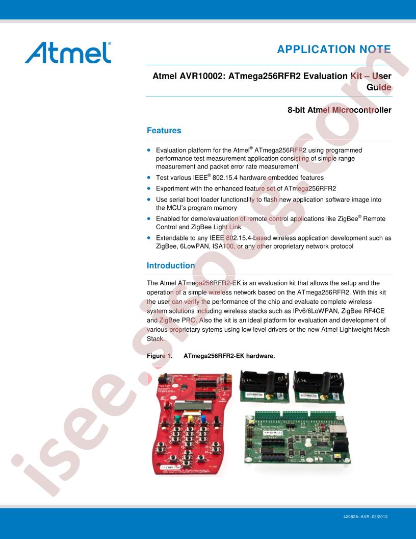 ATmega256RFR2-EK User Guide