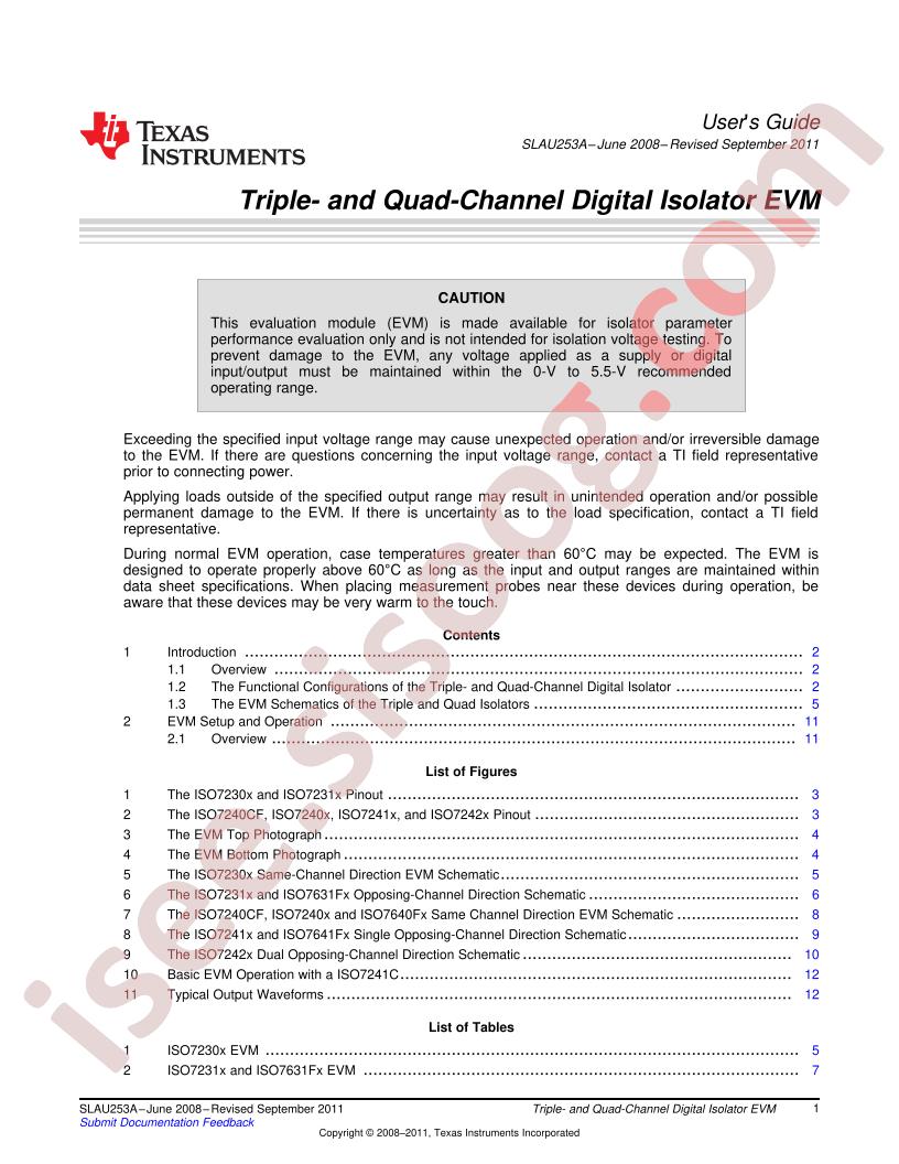 Triple & Quad-Channel Digital Isolator EVM Guide