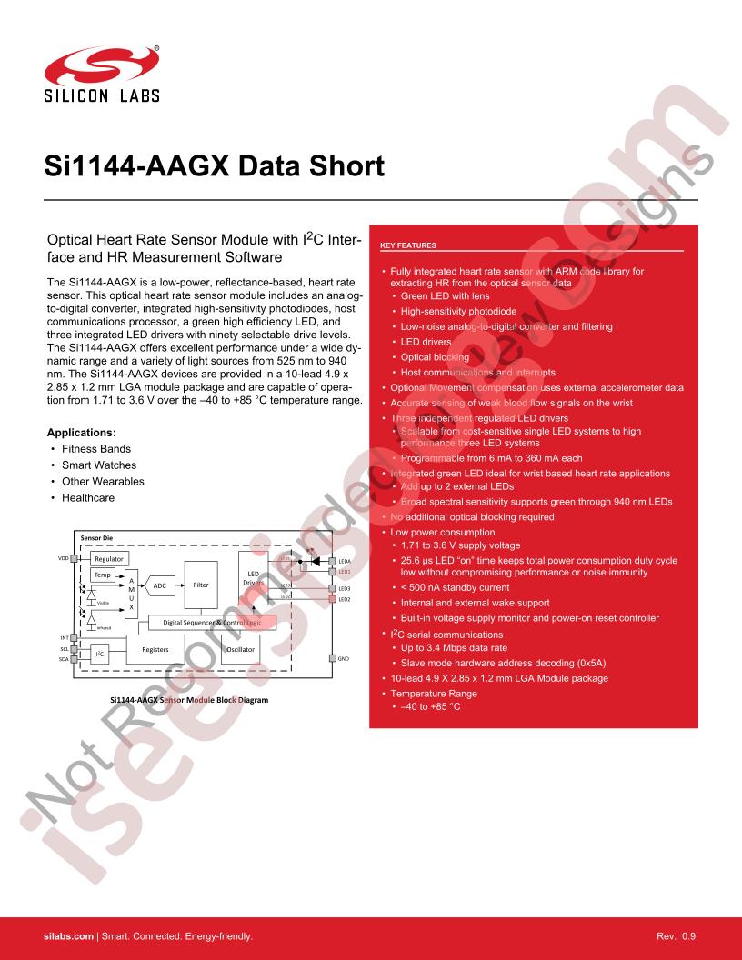 SI1144-AAGX Data Short