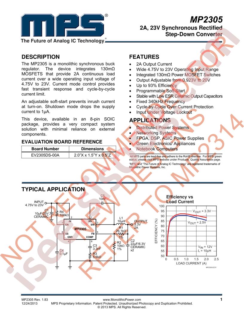 MP2305 Datasheet