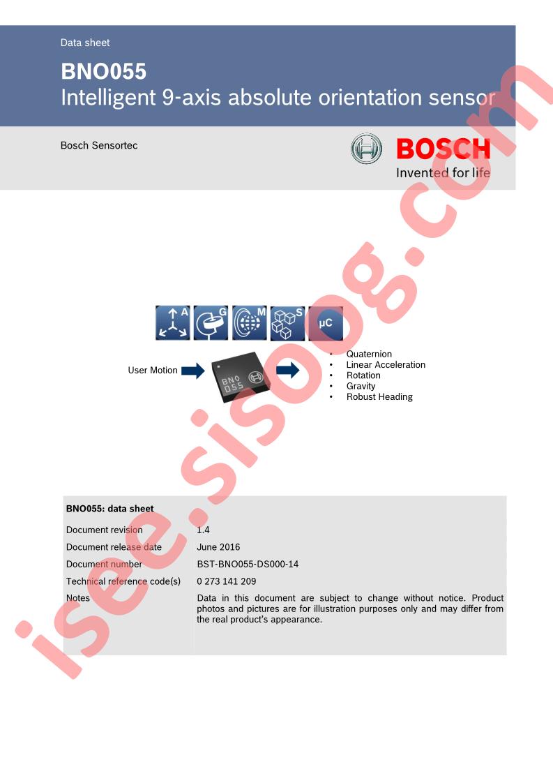 BNO055 Datasheet