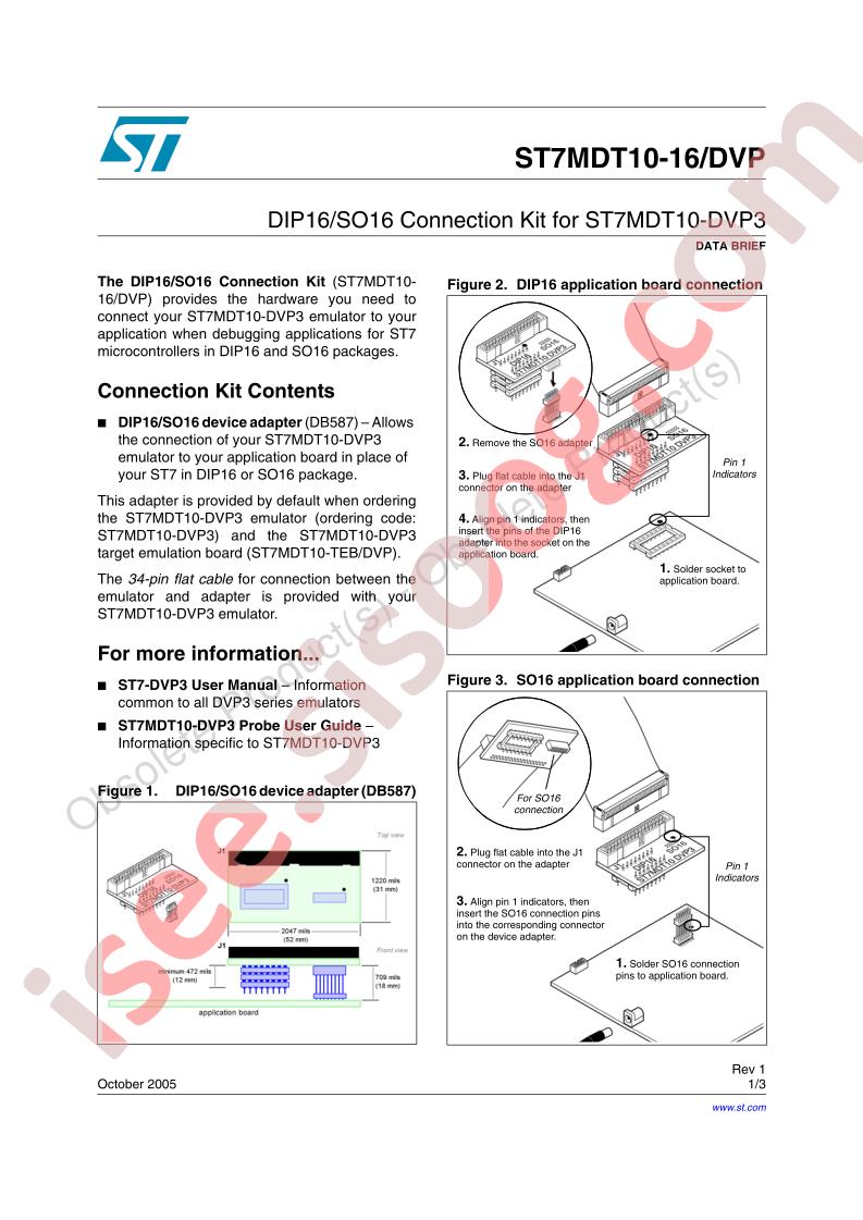 ST7MDT10-DVP3 Brief