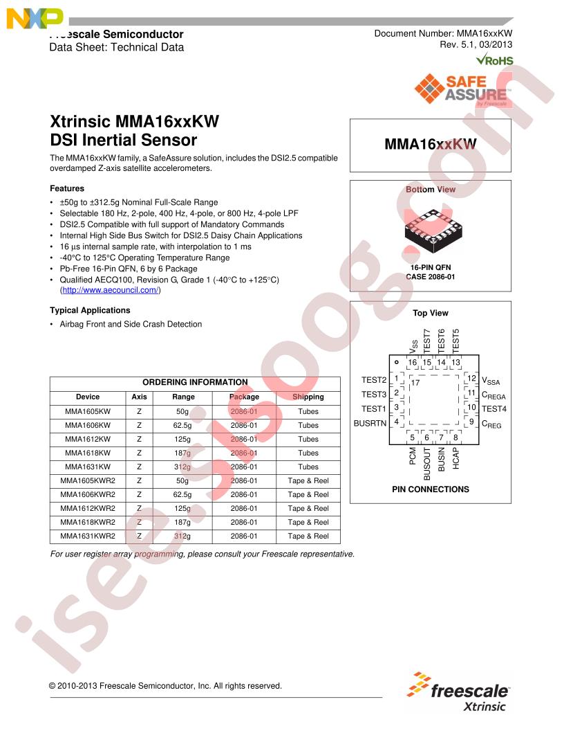 MMA16xxKW Datasheet