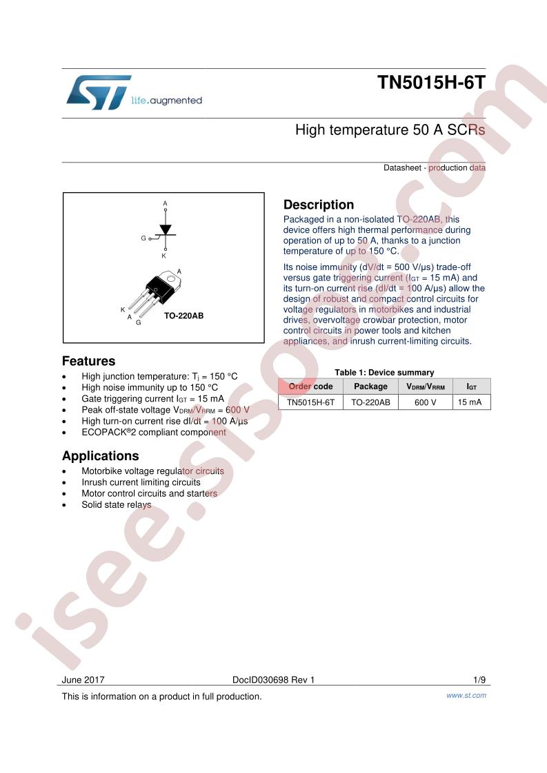 TN5015H6T Datasheet