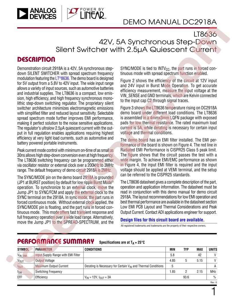 DC2918A Demo Manual