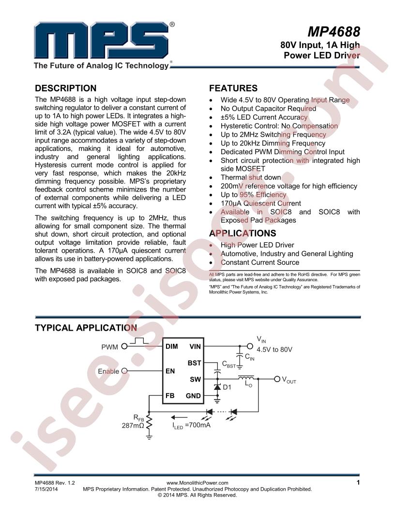 MP4688 Datasheet