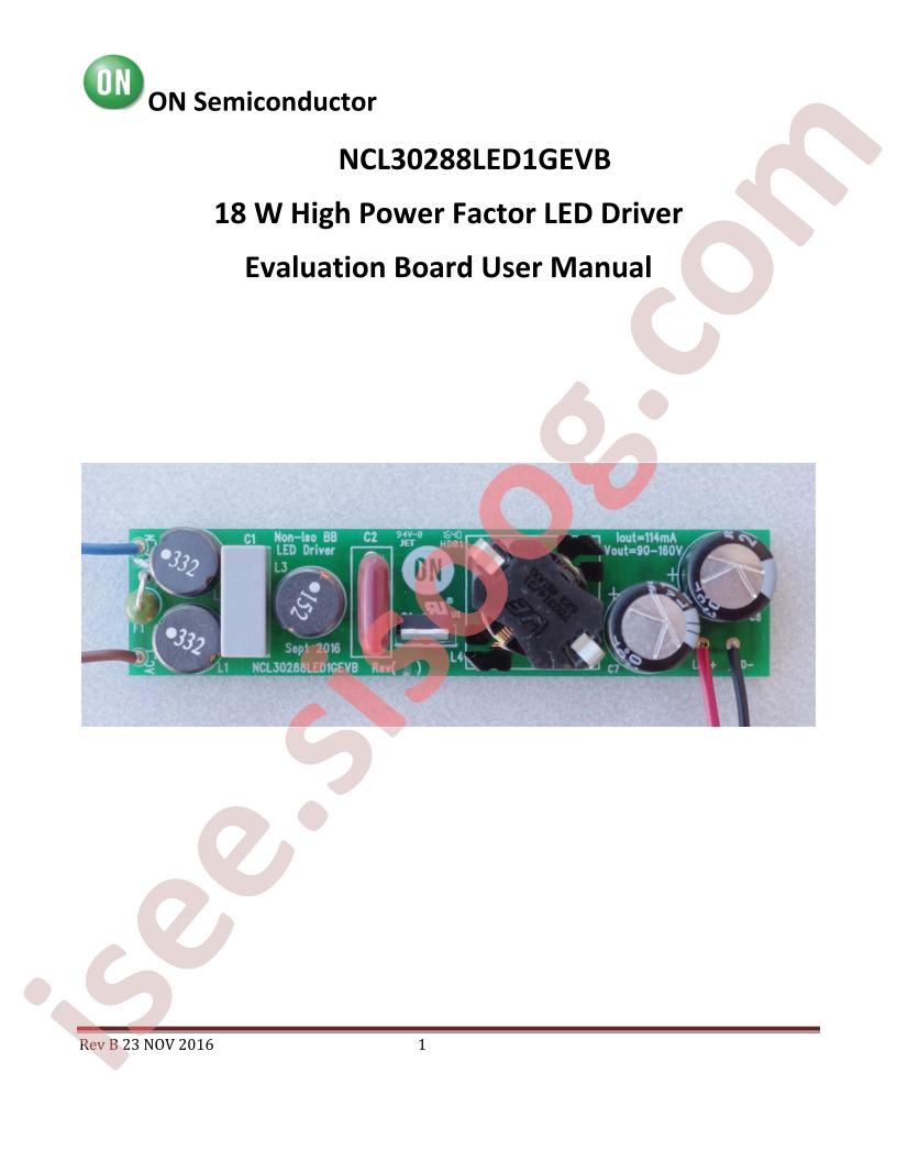 NCL30288LED1GEVB Manual