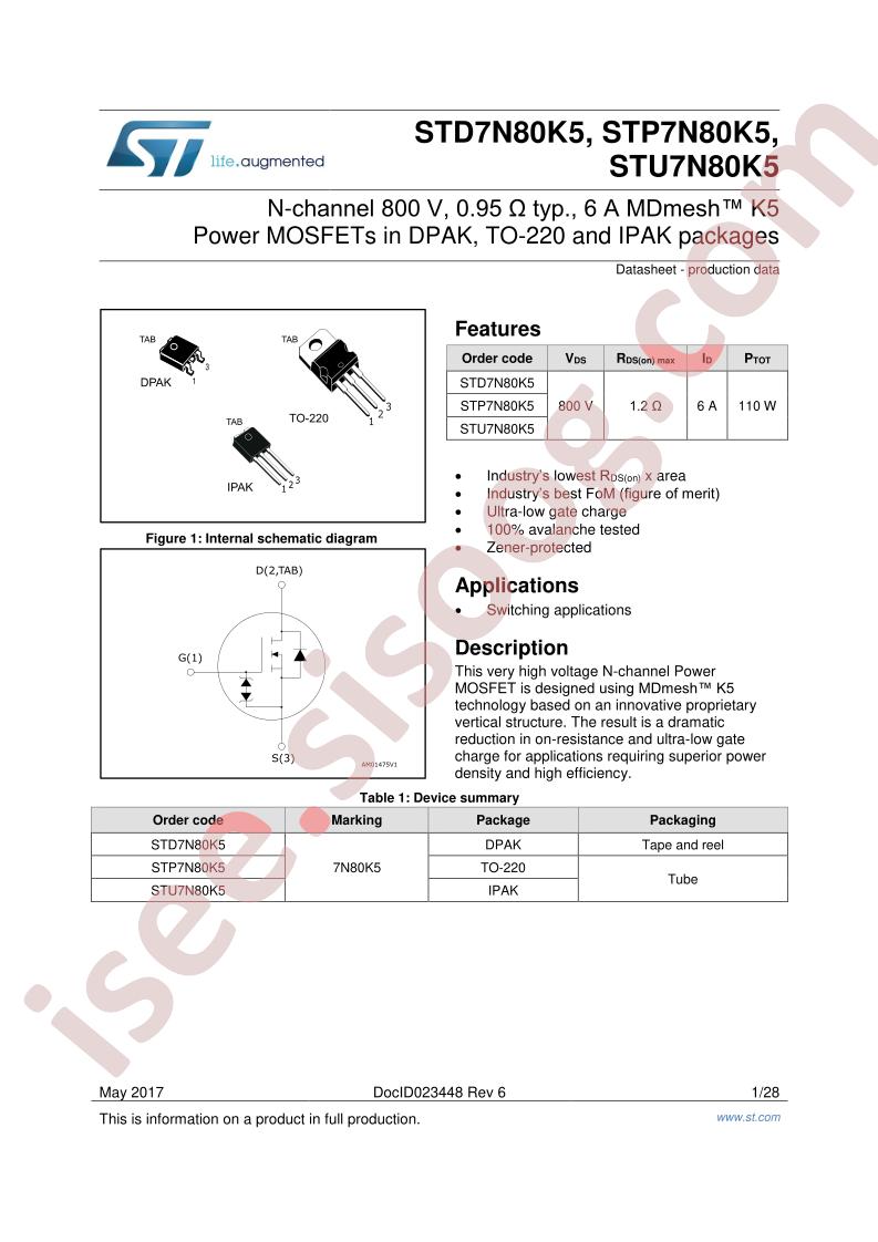 STx7N80K5