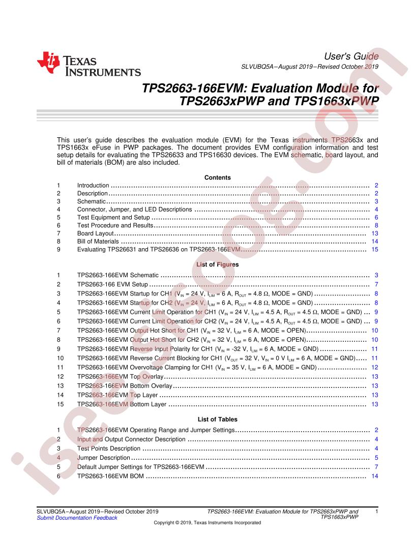 TPS2663-166EVM User Guide