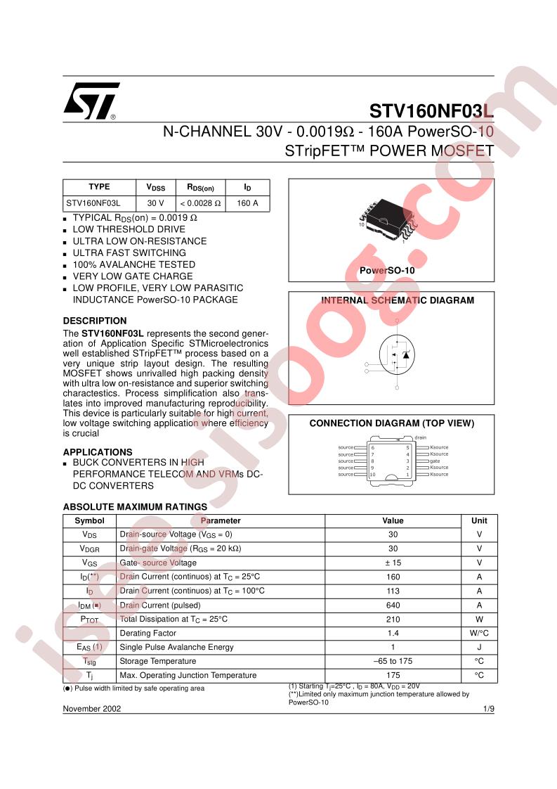 STV160NF03L