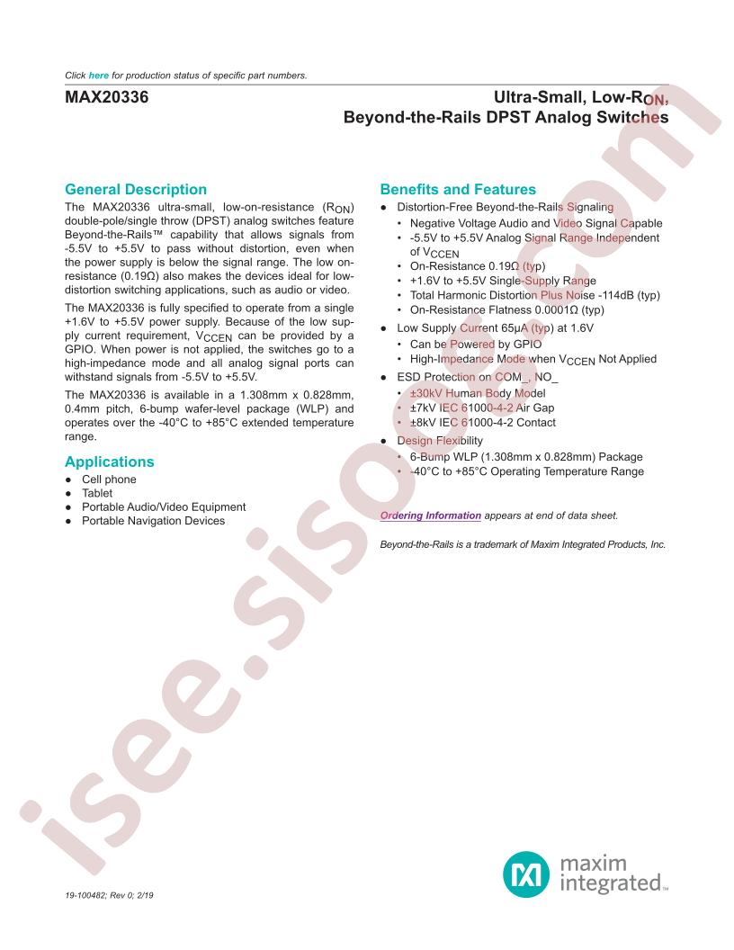 MAX20336 Datasheet