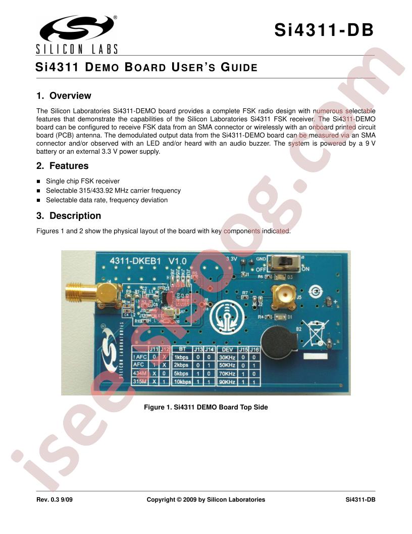 Si4311-DB User Guide