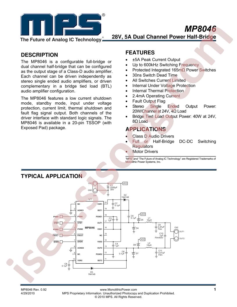 MP8046 Datasheet