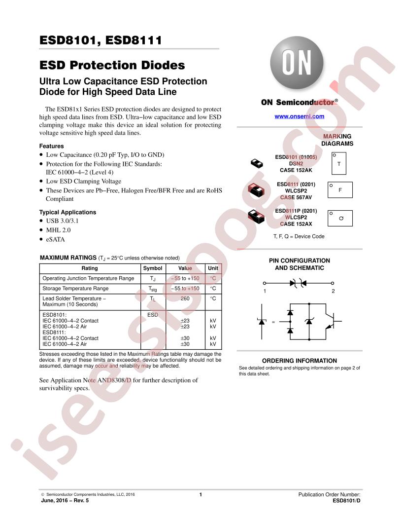 ESD8101, ESD8111