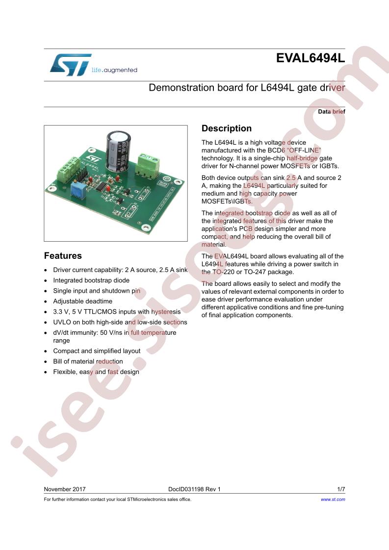 EVAL6494L Data Brief