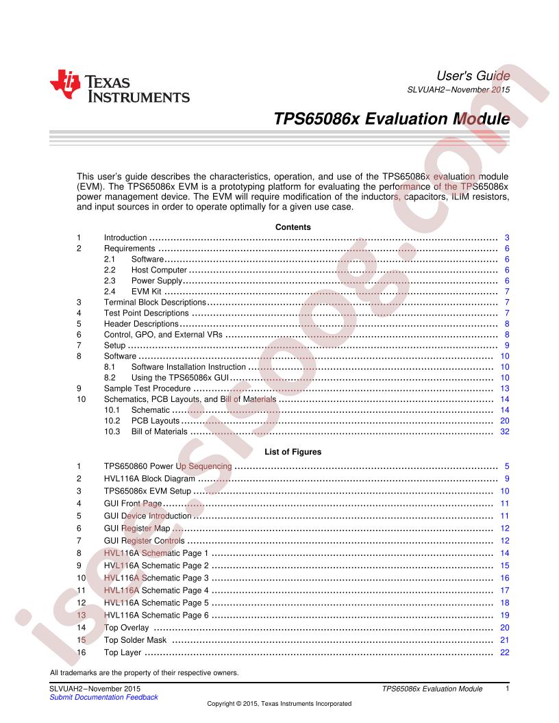 TPS65086xEVM-116 User Guide