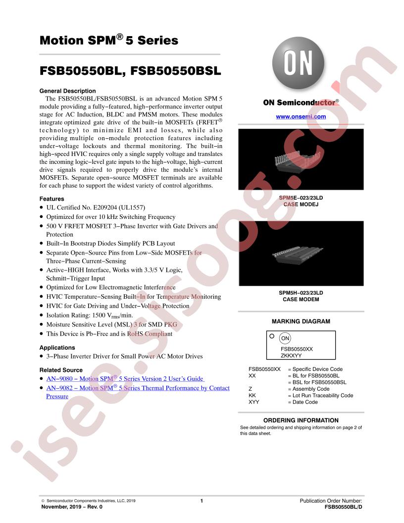 FSB50550BL, FSB50550BSL