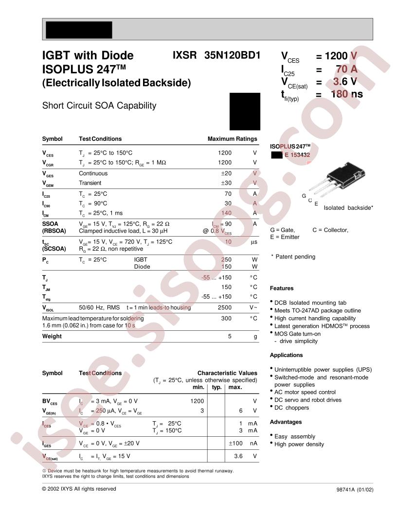 IXSR35N120BD1