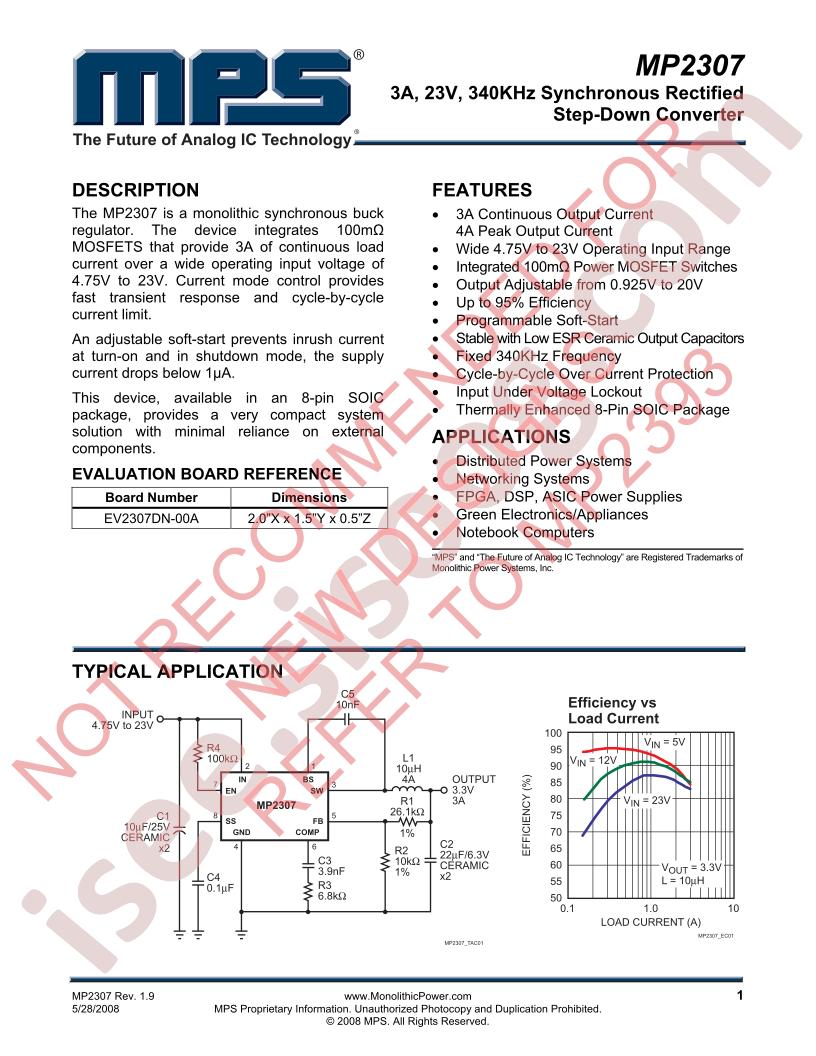 MP2307 Datasheet