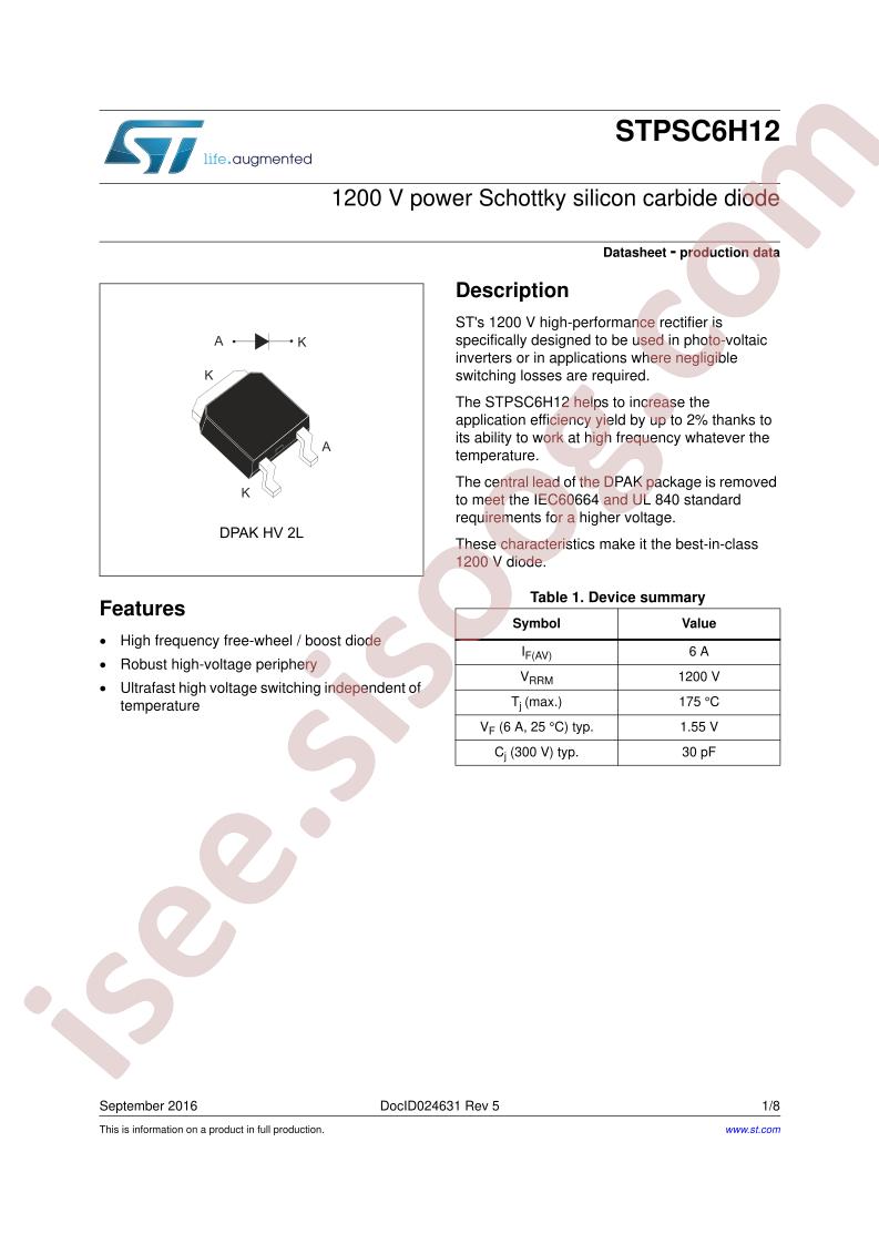 STPSC6H12B-TR1