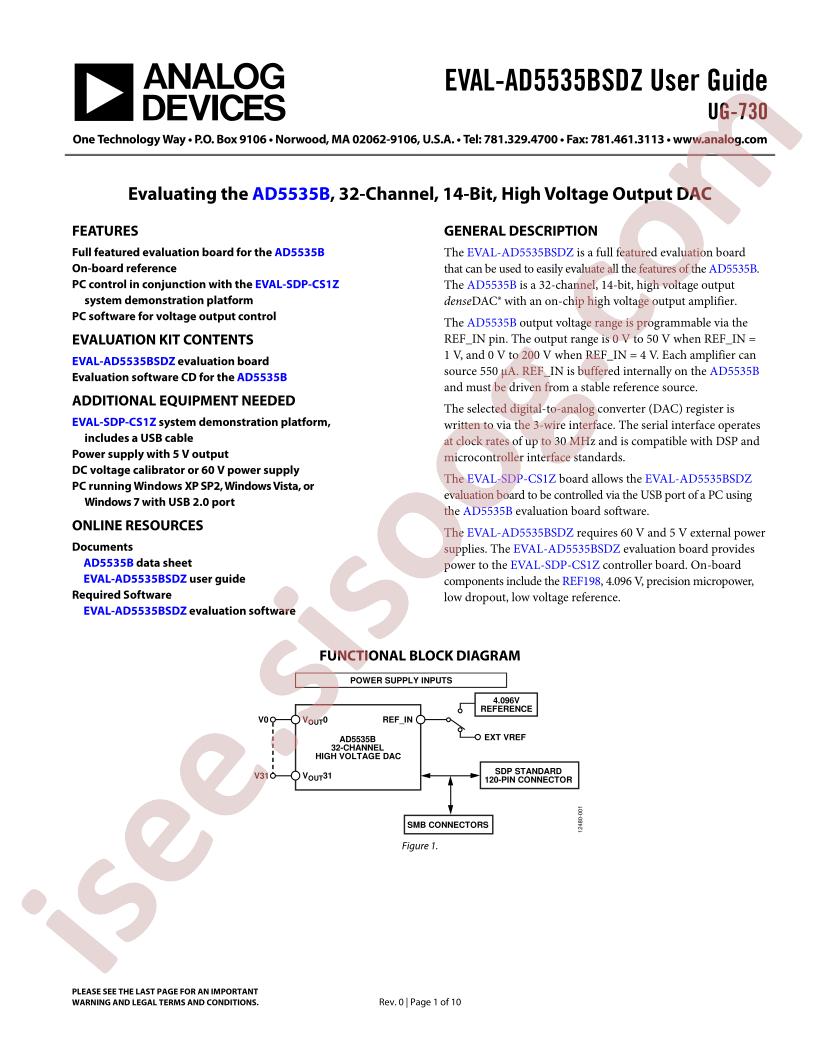 EVAL-AD5535BSDZ User Guide