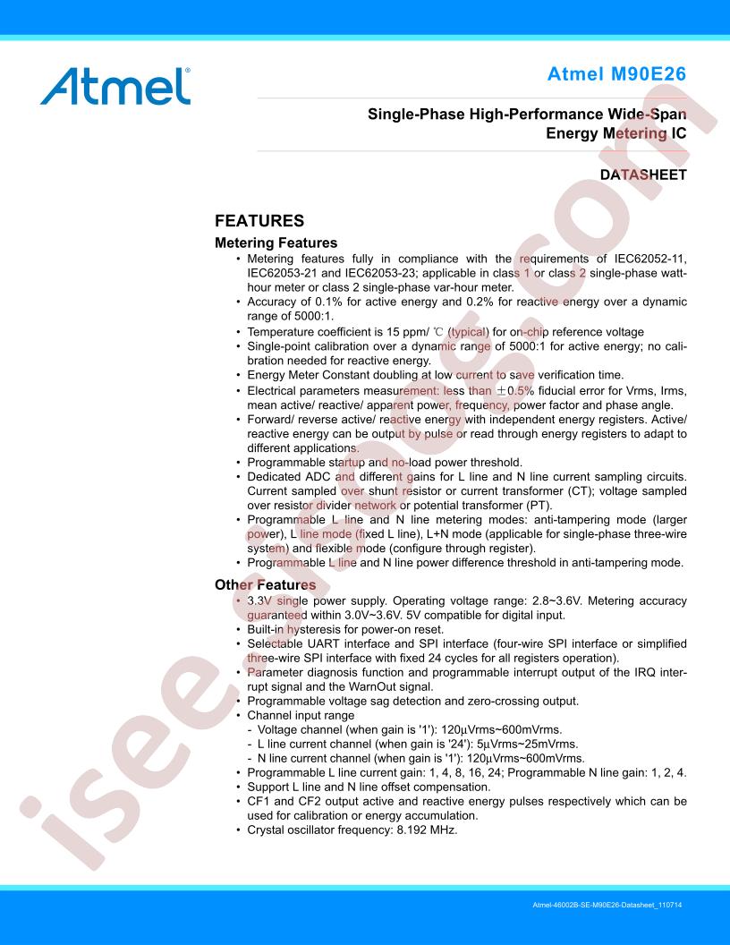 M90E26 Datasheet