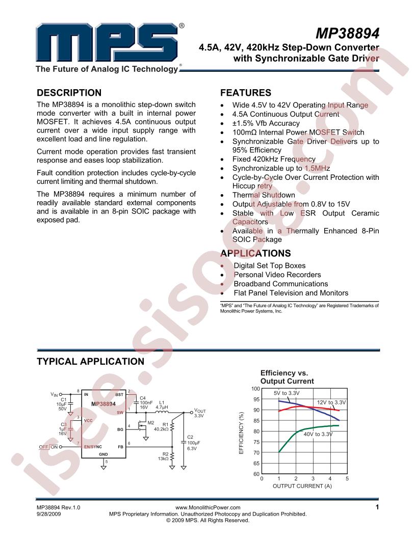 MP38894 Datasheet