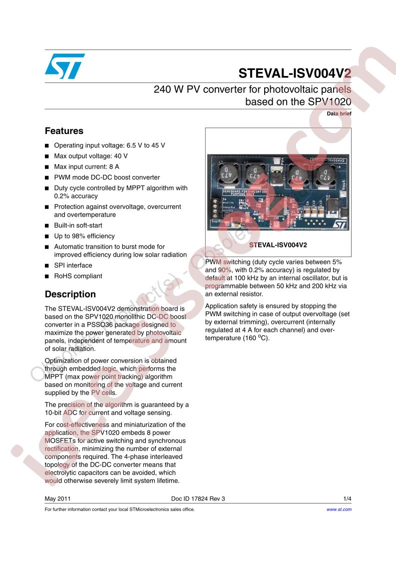 STEVAL-ISV004V2 Data Brief