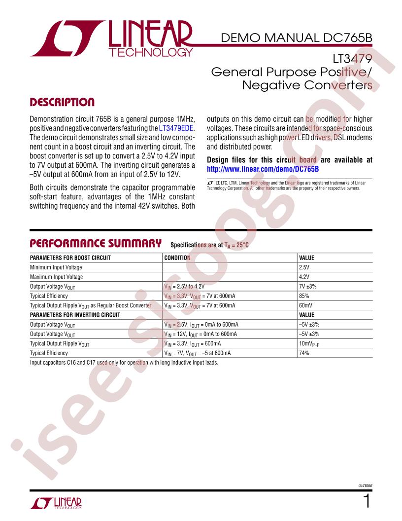 DC765B Demo Manual