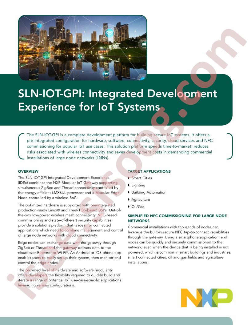 SLN-IOT-GPI Fact Sheet