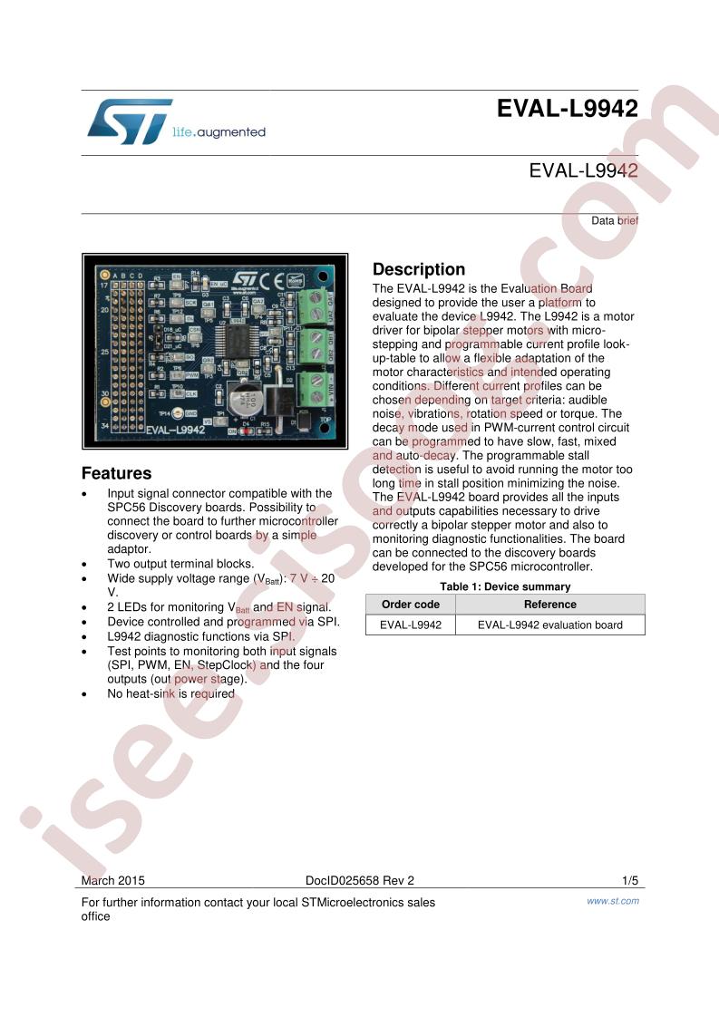 EVAL-L9942 Data Brief