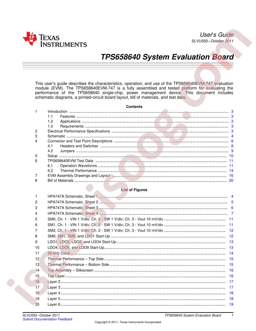 TPS658640EVM-747 User Guide