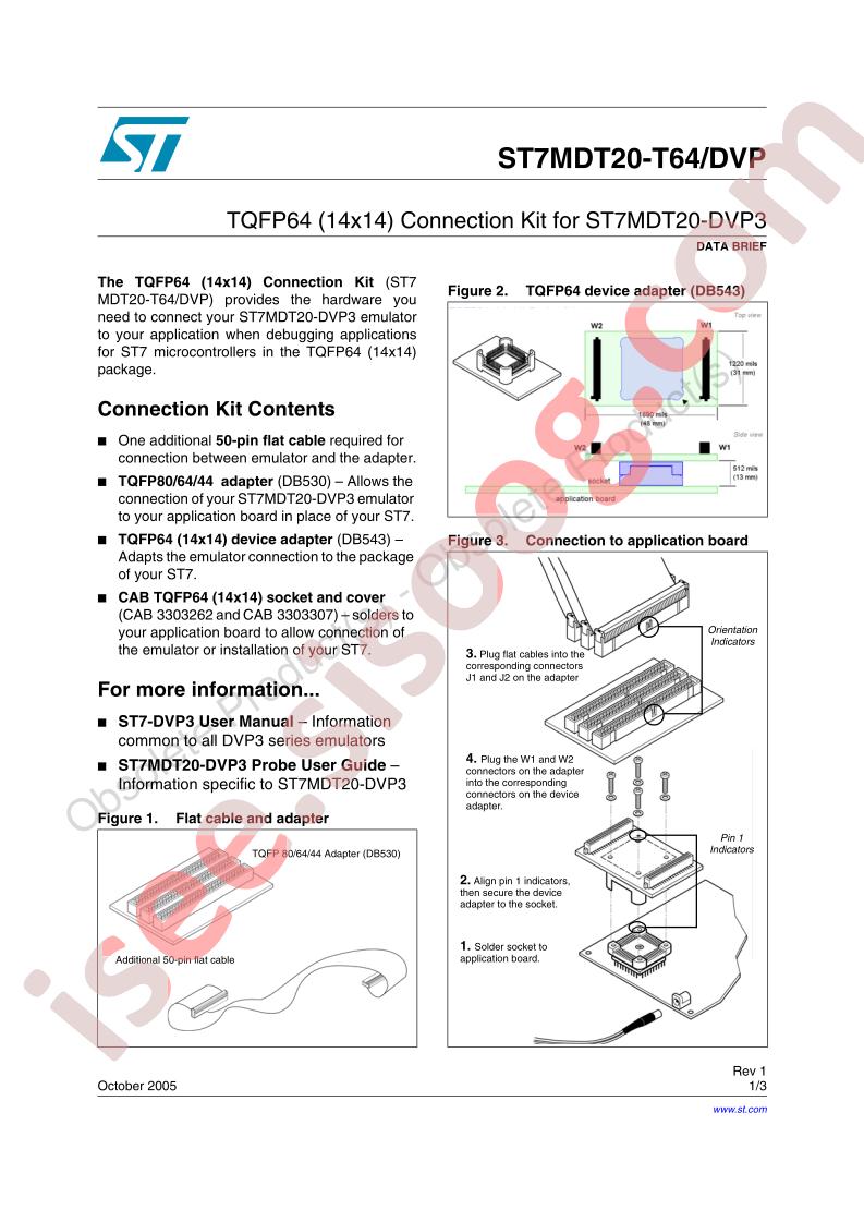 ST7MDT20-T64/DVP Data Brief