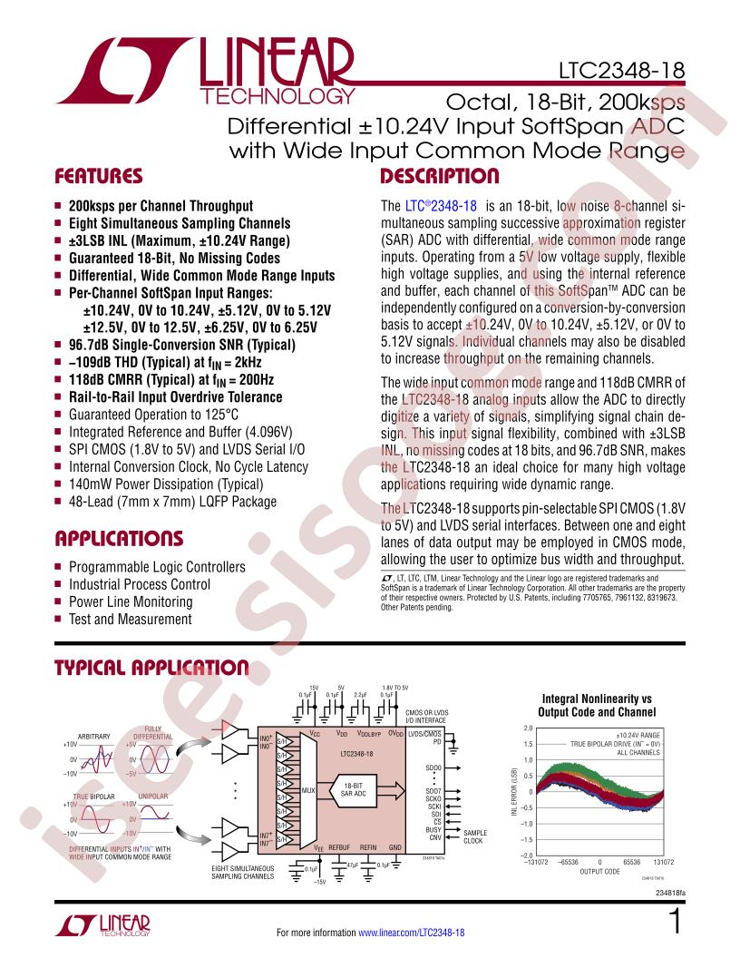 LTC2348-18 Datasheet