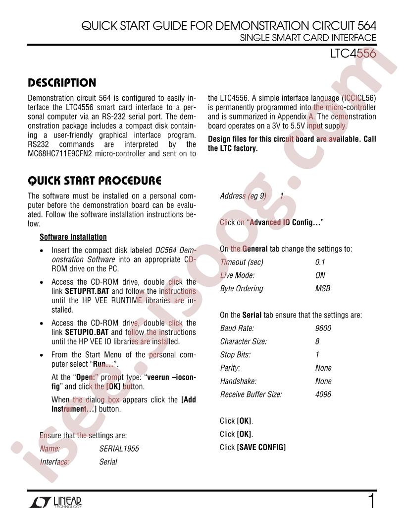 DC564A Quick Start Guide