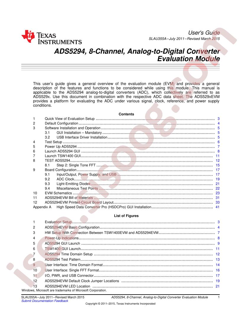 ADS5294EVM