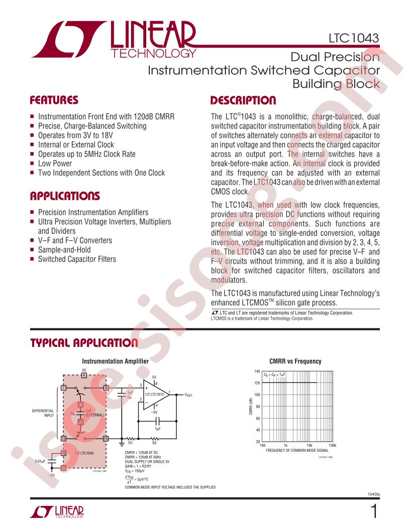 LTC1043 Datasheet