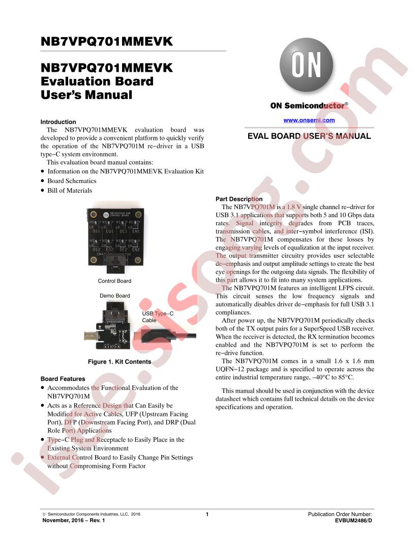 NB7VPQ701MMEVK Manual