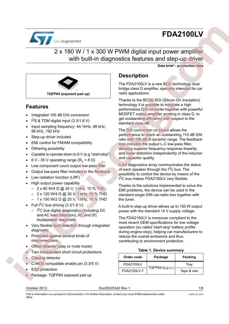 FDA2100LV