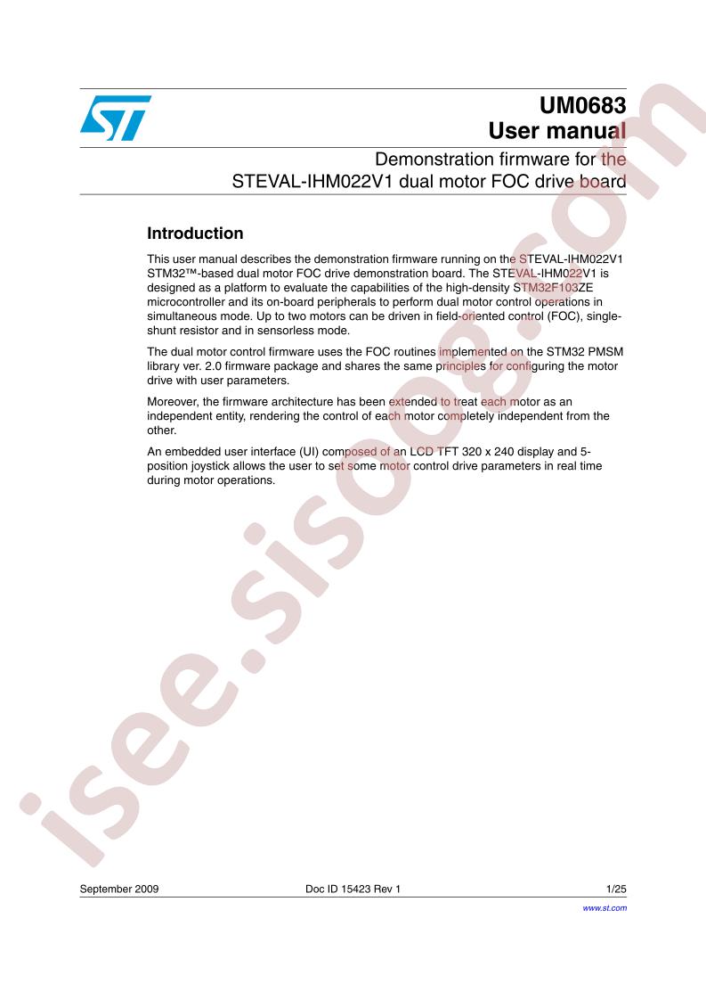 STEVAL-IHM022V1 User Manual