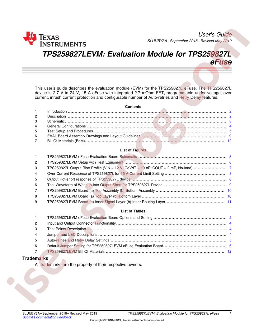 TPS259827LEVM User Guide