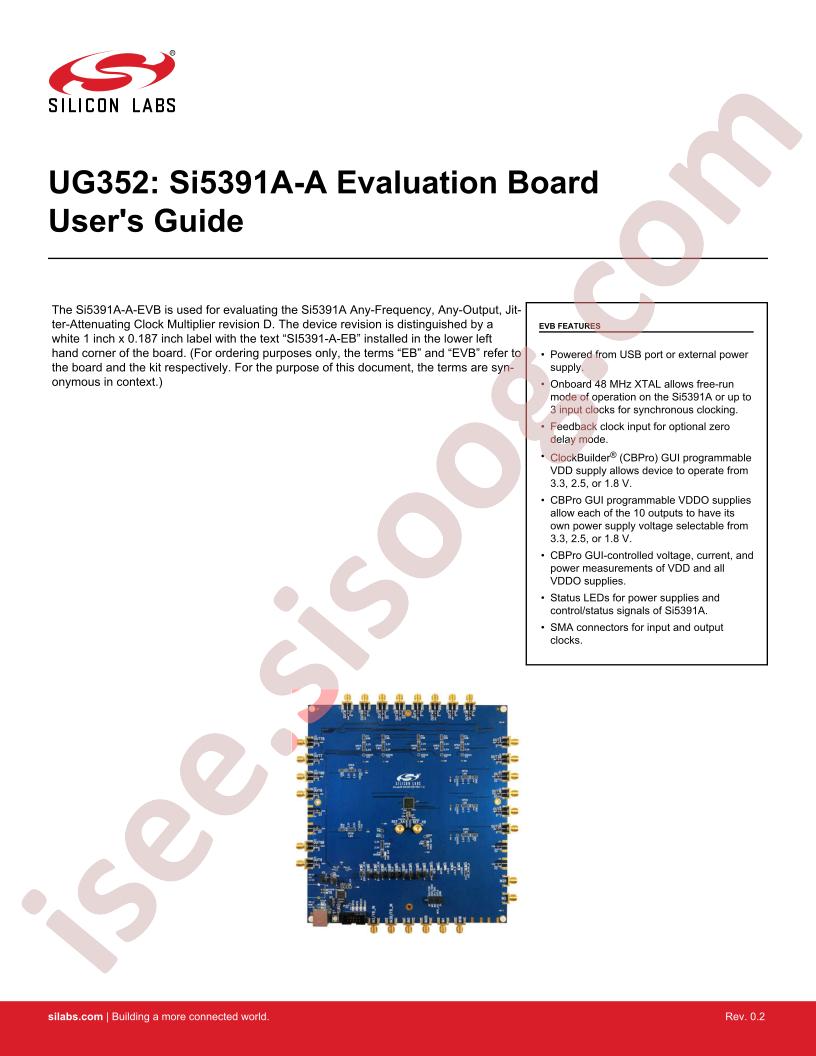 Si5391A-A EVB Guide