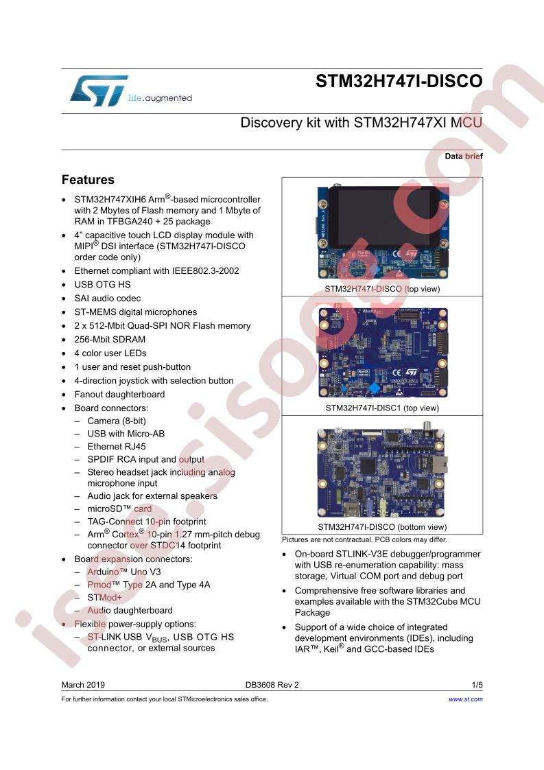 STM32H747I-DISCO Data Brief