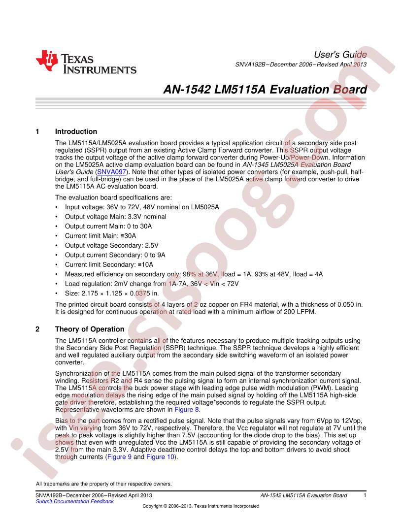 LM5115A Eval Board