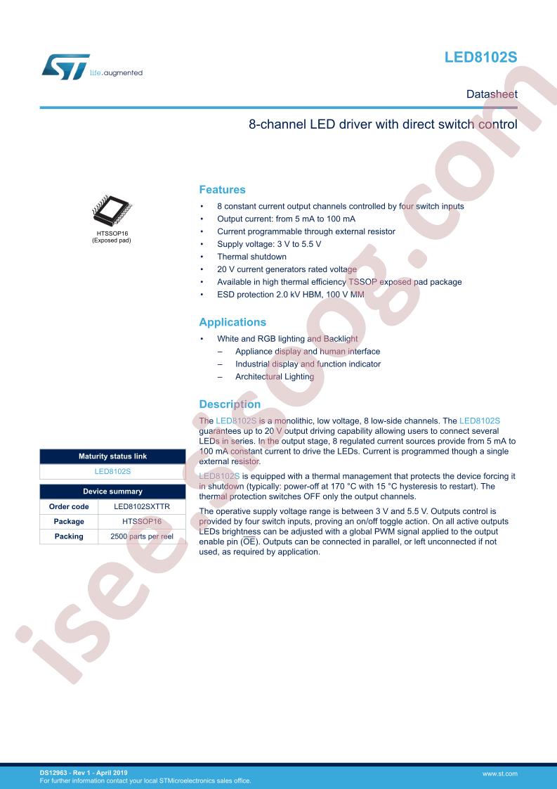 LED8102S Datasheet